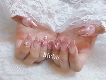 ネイルアンドまつげエクステ リッチエイト 原宿店(Rich8)/ピンクミラーグラデーション