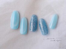 サンミーゴネイル 神戸店(Sunmego Nail)/ブルーネイル×フラッシュマグ