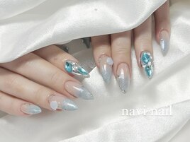 ブルーマグネットネイル