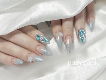 ブルーマグネットネイル