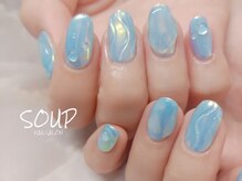 スープ(SOUP)/オーロラ ぷっくり アート