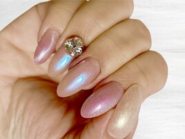 艶々ワンカラーネイル♪