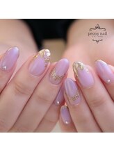 ピオニーネイル(peony nail)/ラプンツェル　ミラーフラワー
