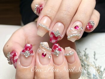 ワン プラス(ONE PLUS)/可愛いチェックネイル