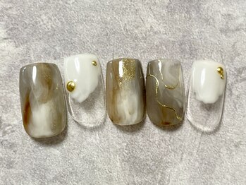 エムドットネイル 池袋(m.nail)/グレー×ブラウンニュアンス