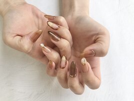 ブラウン×べっ甲ニュアンス