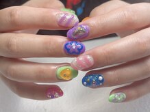 ゆちたの部屋/ポップなぷくぷくネイル