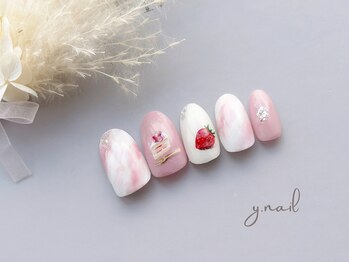 ワイネイル(Y.nail)/いちごショートケーキデザイン