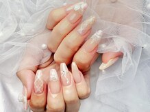 プティ アイビューティ 北浜店(peTiT eyebeauty)/リボンネイル　レースネイル