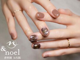 秋冬ネイル/ニュアンス/ブラウン