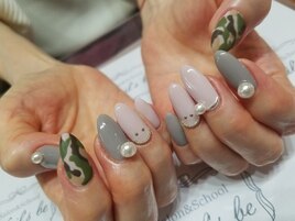 迷彩柄ネイル