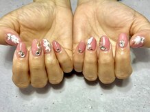 クリスタルネイル ゆめタウン夢彩都(CRYSTAL NAIL)/お花ネイル