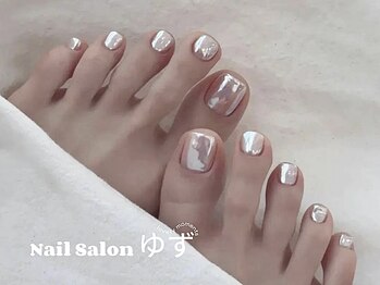 ゆず/フットネイル/オーロラネイル