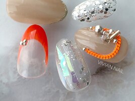 オレンジ　チェーン　オーロラ