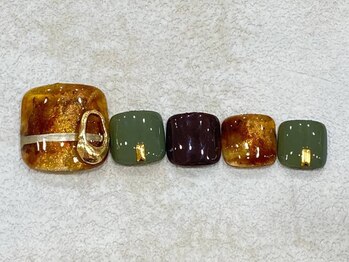 レイネイル 岐阜茜部店(RAY NAIL)/大人べっ甲ネイル