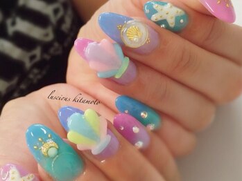 ラシェスキタモト (luscius kitamoto)/カラフル3Dネイル