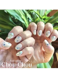 水彩フラワーネイル