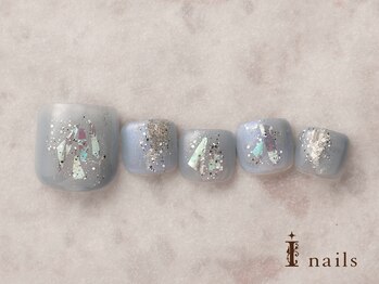 アイネイルズ 横浜EAST店(I-nails)/フィルムキラキラフットネイル