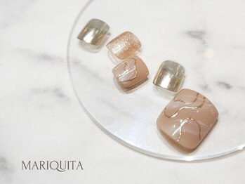 ネイルサロン マリキータ(MARIQUITA)/ニュアンスマーブル夏ネイル