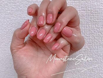 ムーンストーンサロン 大久保駅前(Moonstone Salon)の写真/可愛いネイルをコスパ良く♪OPEN記念【ワンカラーorラメグラ¥3480】2回目以降も¥3980で更に通いやすく♪