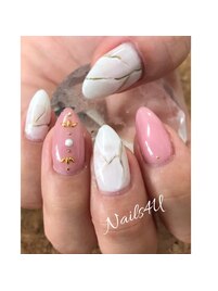 大理石風ネイル