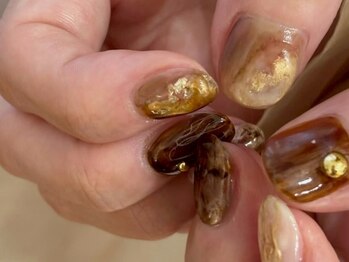 ラクエ(Laque)/ブラウン ゴールド ニュアンス