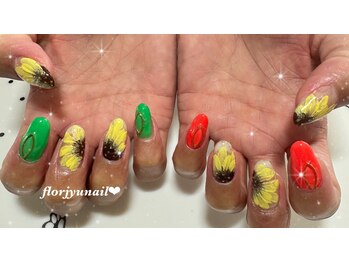 フロージュ ネイル(florjyu nail)/ひまわりnail