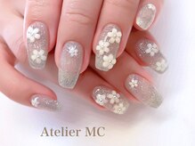 アトリエ エムシー 新富町(Atelier MC)/春キラキラ☆ワンホンネイル