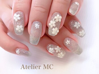 春キラキラ☆ワンホンネイル