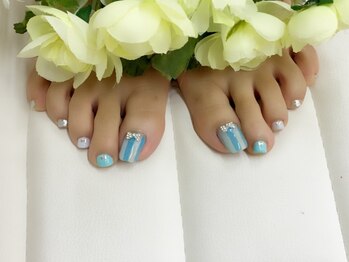 プルミエ ネイル(Premier Nail)/ボーダー★夏フット