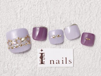 アイネイルズ 梅田店(I nails)/キラキラフットデザイン￥8200