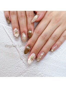 エレガンス・ネイル 豊田店/ぷっくりフラワー