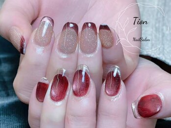 オンブレフレンチ・冬ネイル