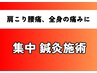 【肩こり腰痛などの痛み改善】集中鍼灸施術 90分 7680円