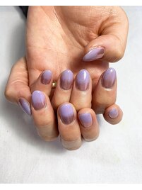 パープルミラーネイル