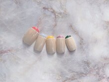 ミーム(meme)/塗りかけ　フレンチネイル 