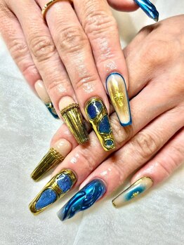エクアネイルズ(Akuwa nails)/スカルプ3Dアート180分やり放題 