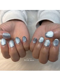 ブルーマグネットネイル