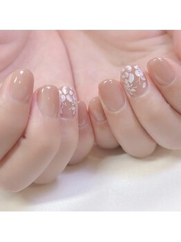 ピオニーネイル(peony nail)/シンプルフラワー