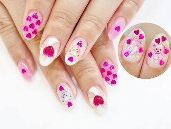 ネイルコレクション ベビーピンク(Baby Pink)/ジェル★付け放題★くま