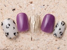 アイネイルズ 町田店(I nails)/くすみシンプルレオパード8480円