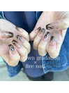 brown fire nail