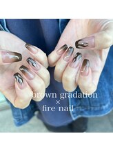 デリカ 溝の口店(DELICAT)/brown fire nail