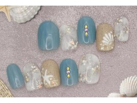 5600円　シェル 海ネイル