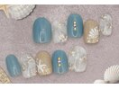 5600円　シェル 海ネイル