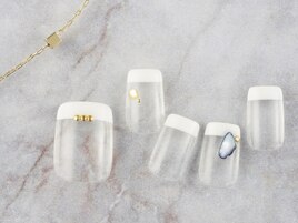 まっすぐフレンチ×フットネイル