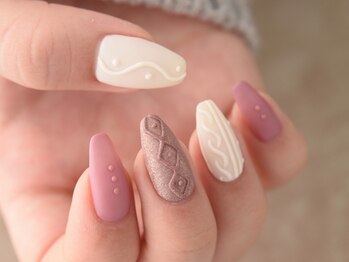 ソウ 難波店 nail salon Sou/ニット風nail
