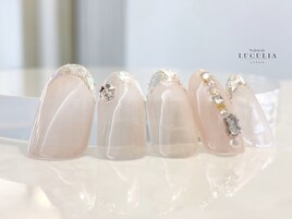 ＃ビジューガラスフレンチ