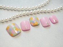 ネイルサロン ブランシュール(Nail Salon Blancheur)/カラフルタイダイネイル