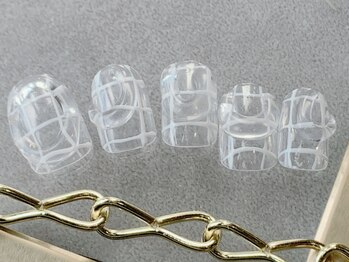 つめノさき/クリアチェックネイル